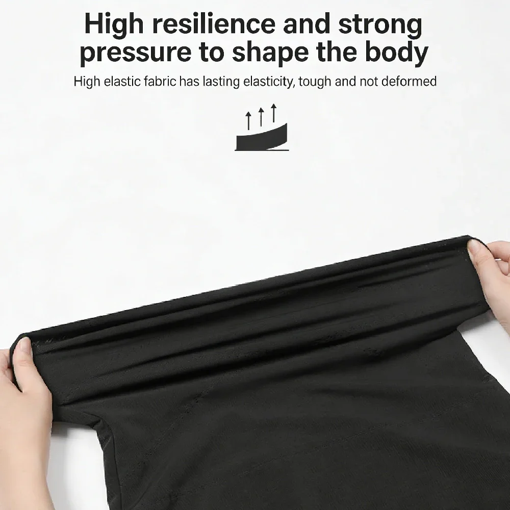 Sleeveless Body Shaper Vest for Men, Mesh Invisible Cross Compression Undershirt,Tummy Control Slimming Shapewear for Beer Belly