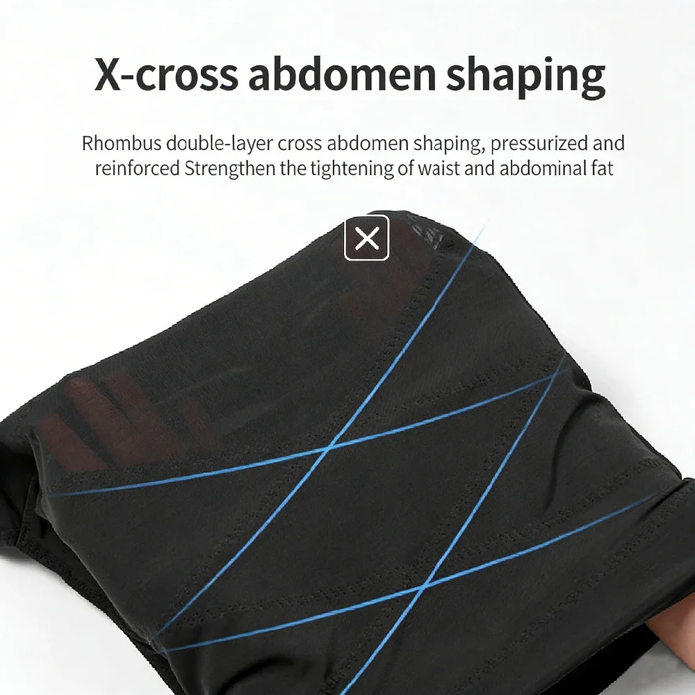 Sleeveless Body Shaper Vest for Men, Mesh Invisible Cross Compression Undershirt,Tummy Control Slimming Shapewear for Beer Belly