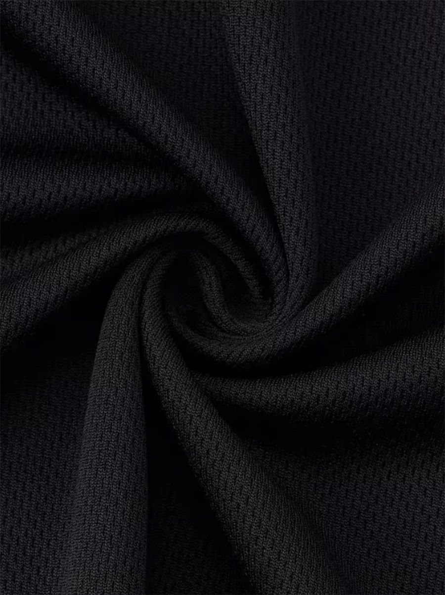 Men Quick Dry Breathable Sports T Shirt Front & Sleeve BLACK Letter Print Lightweight Crew Neck Summer Gym Daily Casual Tees