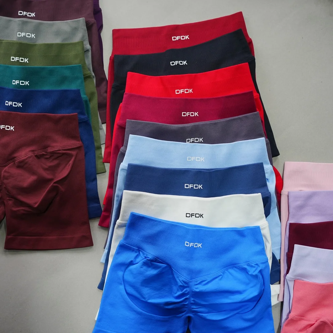 DFDK 2026 New Women High Waist Scrunch Butt Shorts Push Up Hip Lifting Squat Proof Gym Workout Running Sports Yoga Short Pants