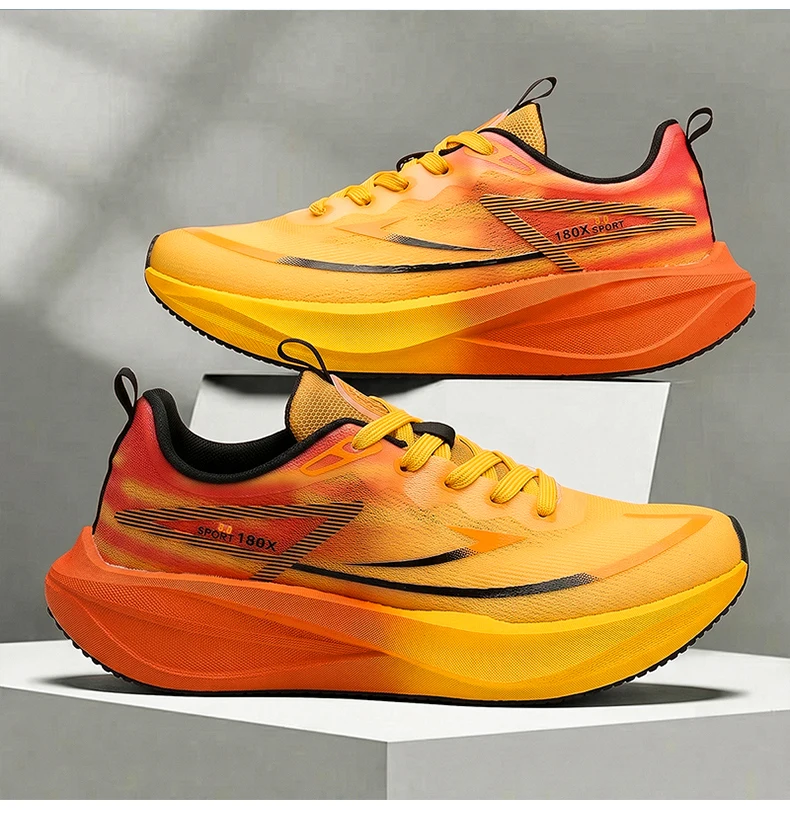 Women‘s Carbon Plate Running Shoes Men's Marathon Sneakers Casual Speciality Lightweight Athletic Nonskid Sneakers