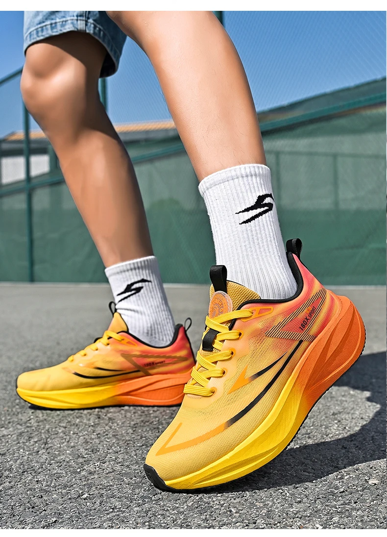 Women‘s Carbon Plate Running Shoes Men's Marathon Sneakers Casual Speciality Lightweight Athletic Nonskid Sneakers