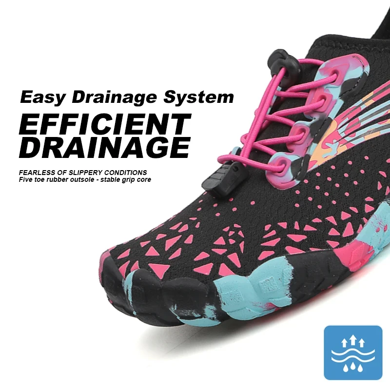 Quick-drying Indoor Fitness Outdoor Women's Water Shoes Swimming Barefoot Five Fingers Aqua Shoes Beach Seaside Light Sneakers