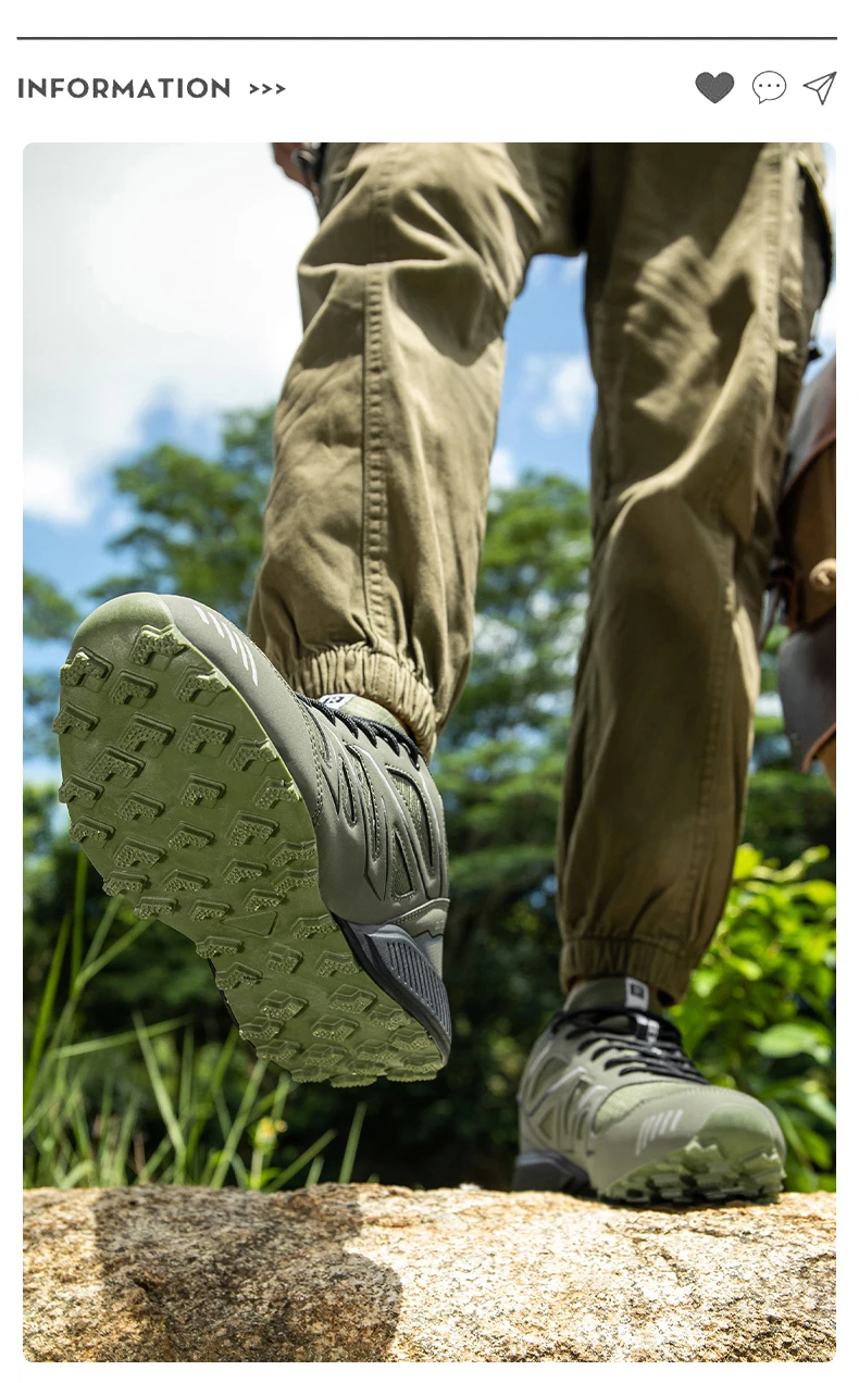 Men's High Quality Hiking Shoes Outdoor Comfortable Hiking Non-Slip Sneakers Mountain Cross-Country Cycling Shoes