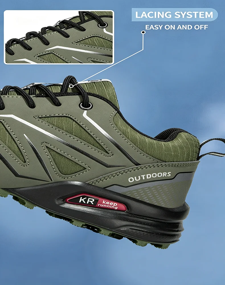 Men's High Quality Hiking Shoes Outdoor Comfortable Hiking Non-Slip Sneakers Mountain Cross-Country Cycling Shoes