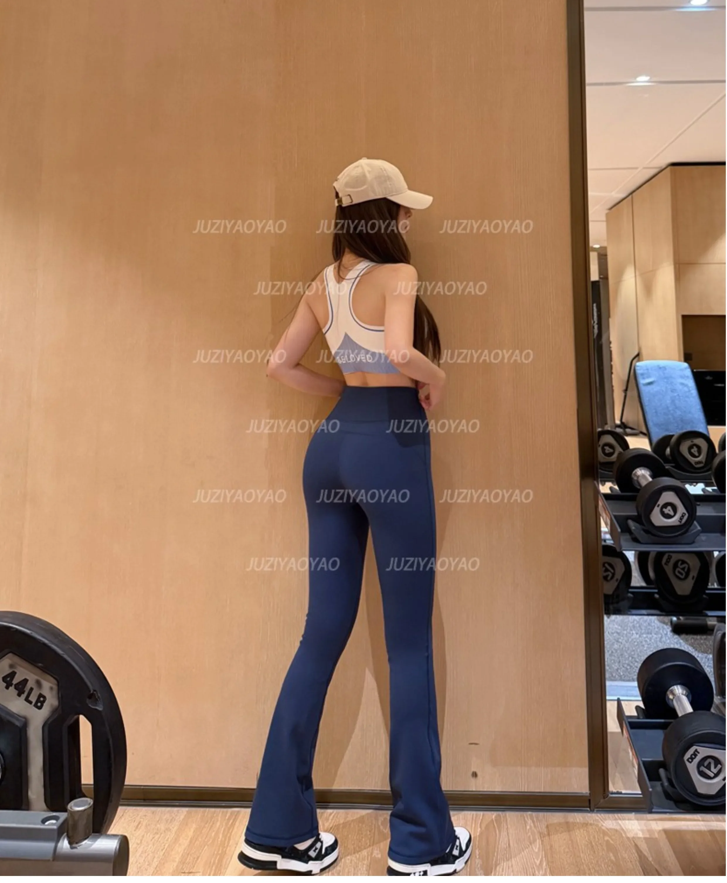 Summer Women's New High Waist Hip Lifting Fashionable Sports Flared Pants Breathable Comfortable Exercise Pilates Sports Pants