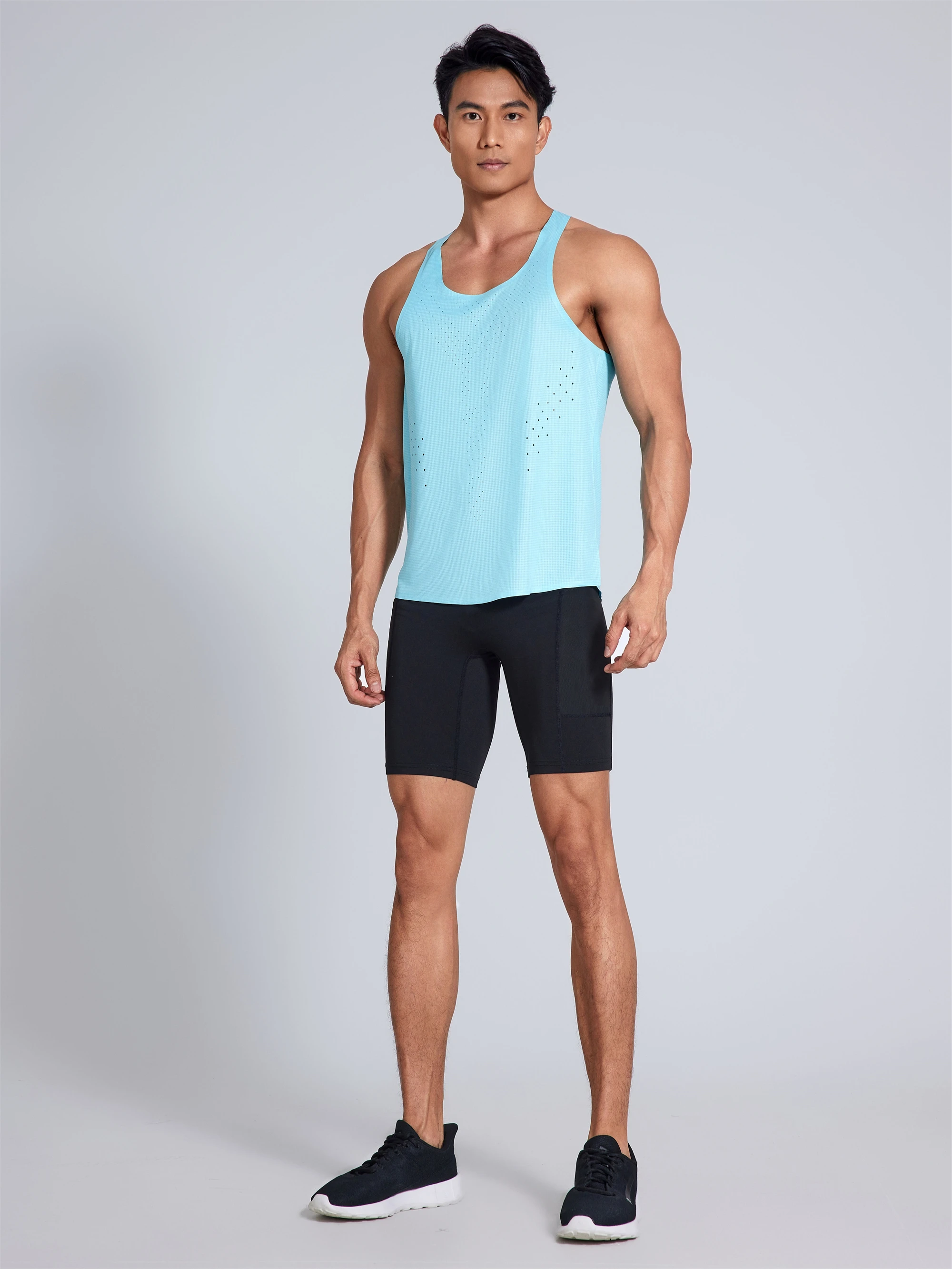 Men Women Yoga Running Shorts Pockets Outdoor Sports Half Pants Tights Exercise Fitness Gym Cycling Shorts Leggings Quick Drying