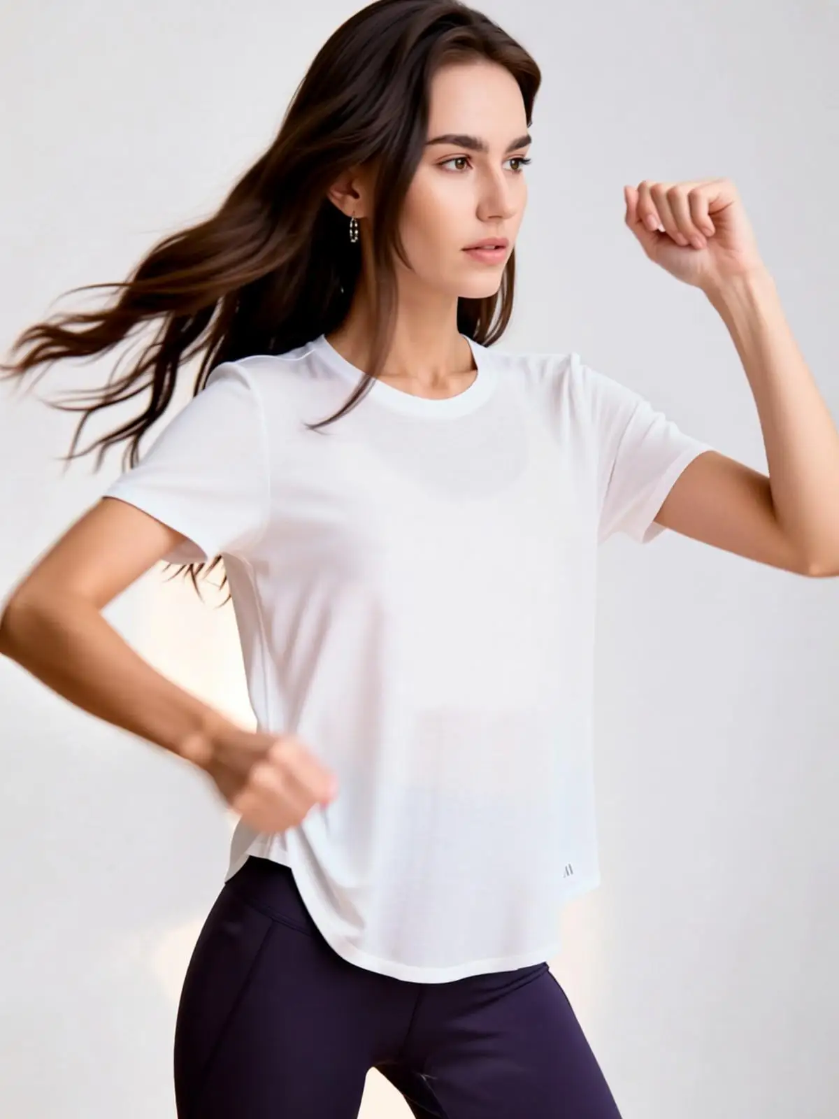 Women's Lightweight Yoga T-Shirt, Sheer Short Sleeve Workout Top with Crossover Open Back for Gym Pilates Fitness