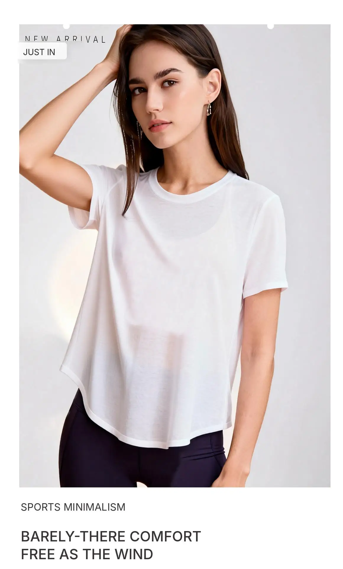 Women's Lightweight Yoga T-Shirt, Sheer Short Sleeve Workout Top with Crossover Open Back for Gym Pilates Fitness