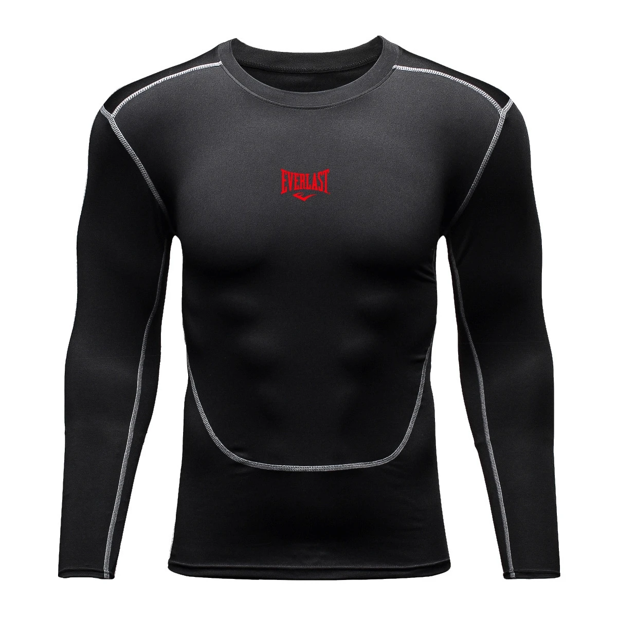 Men's long sleeved short sleeved T-shirt printed running bodybuilding quick drying T-shirt swimming and diving clothing