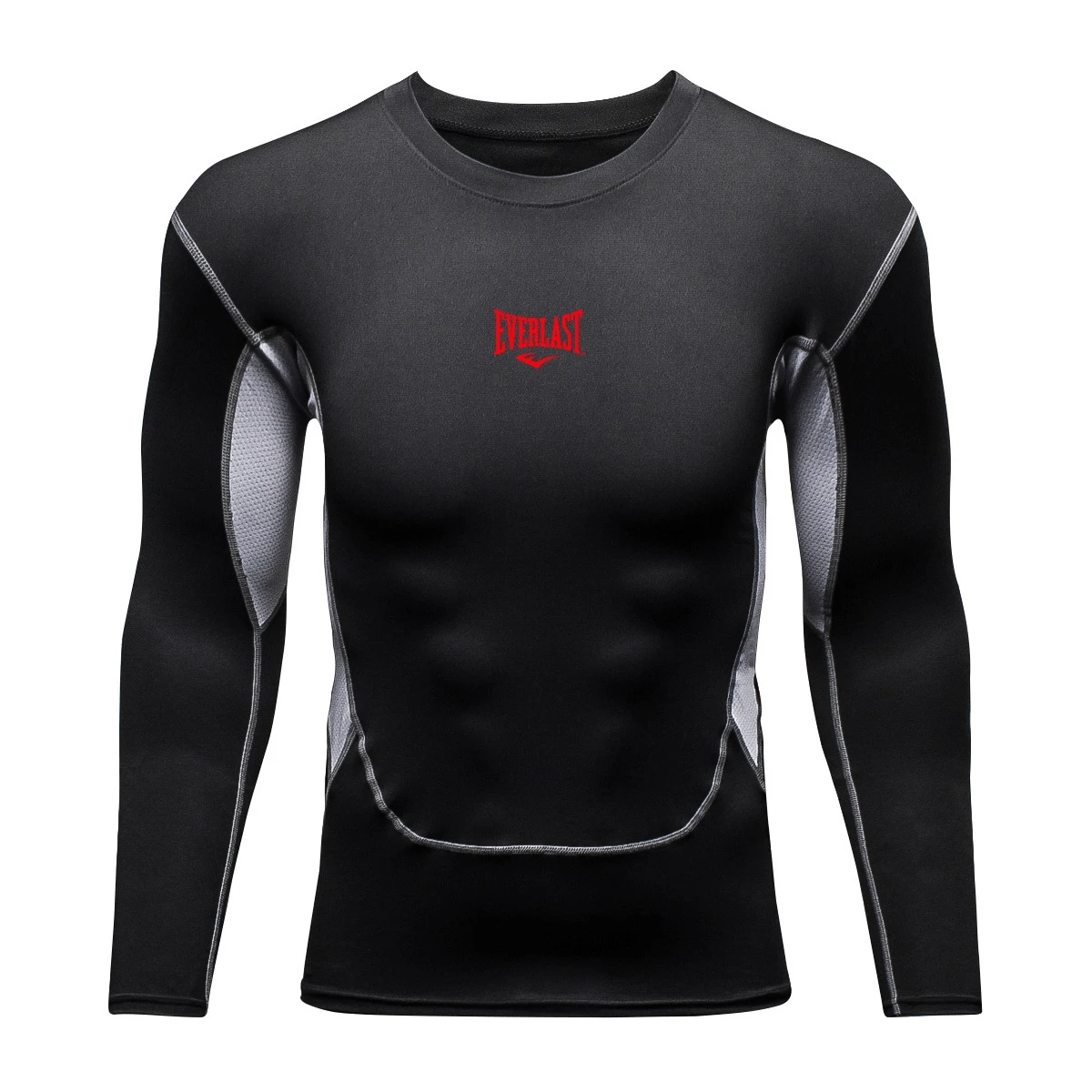 Men's long sleeved short sleeved T-shirt printed running bodybuilding quick drying T-shirt swimming and diving clothing