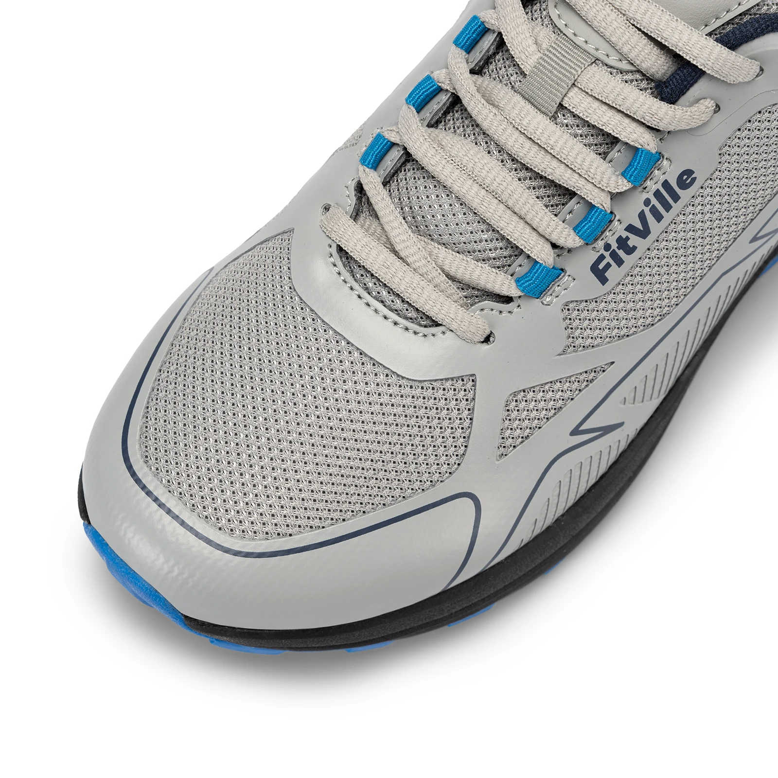 FitVille Trail Running Shoes for Men Wide Toe Box Walking Shoes Comfortable Non-Slip Sports Sneakers for Flat Feet Relief Pain