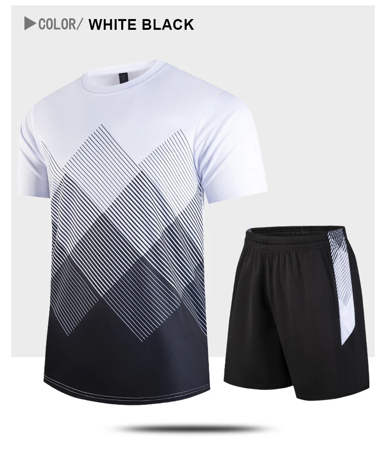 CHRLCK Fitness Clothes Ice Silk Quick Drying T-shirt Suits Unisex Short Sleeve Running Sportswear Tracksuit Gym Training Sets