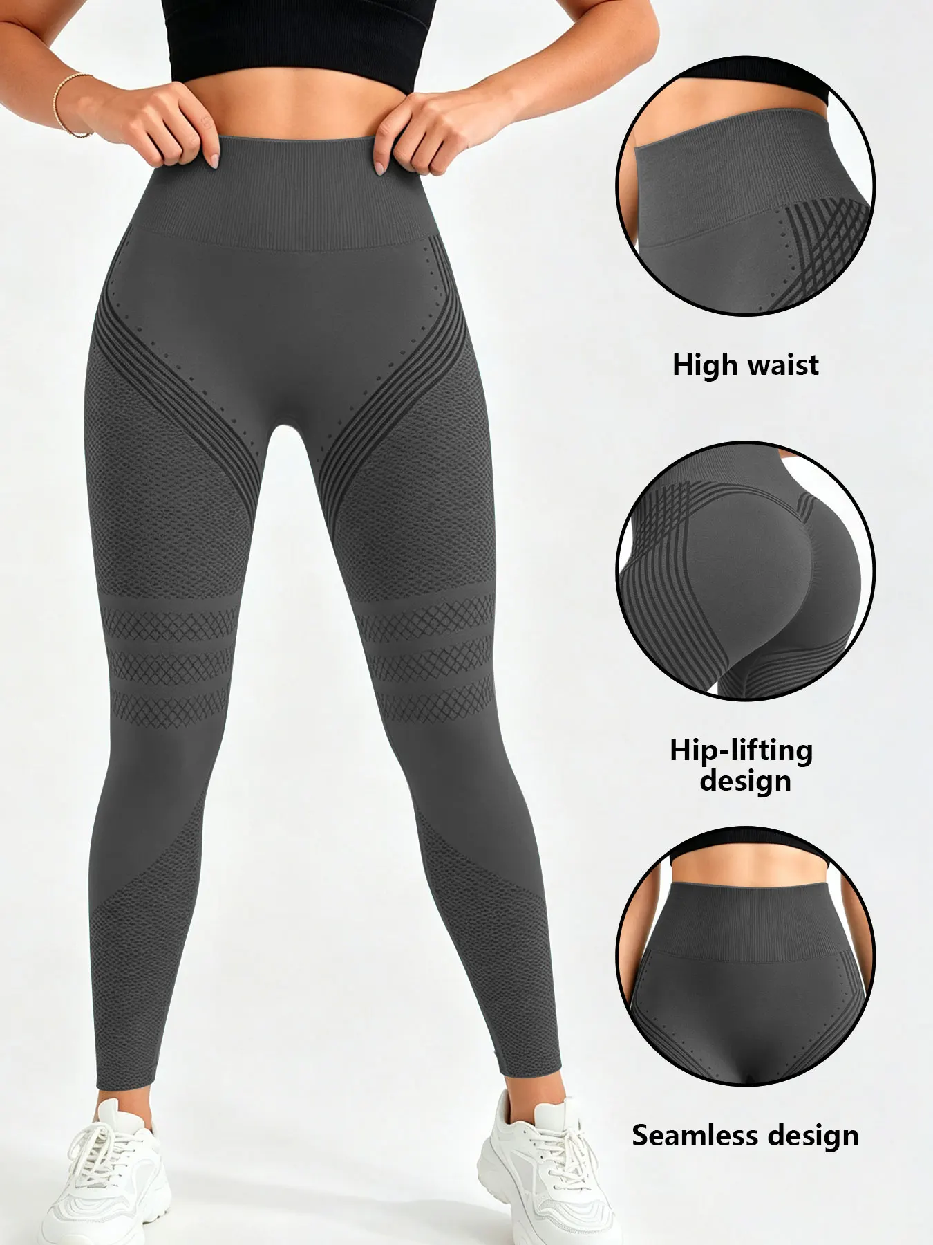 CZGUKEWomen's Cellulite 3D Leggings High Waisted Butt Lifting Tummy Training Control Anti Cellulite Legging for Gym Workout Yoga