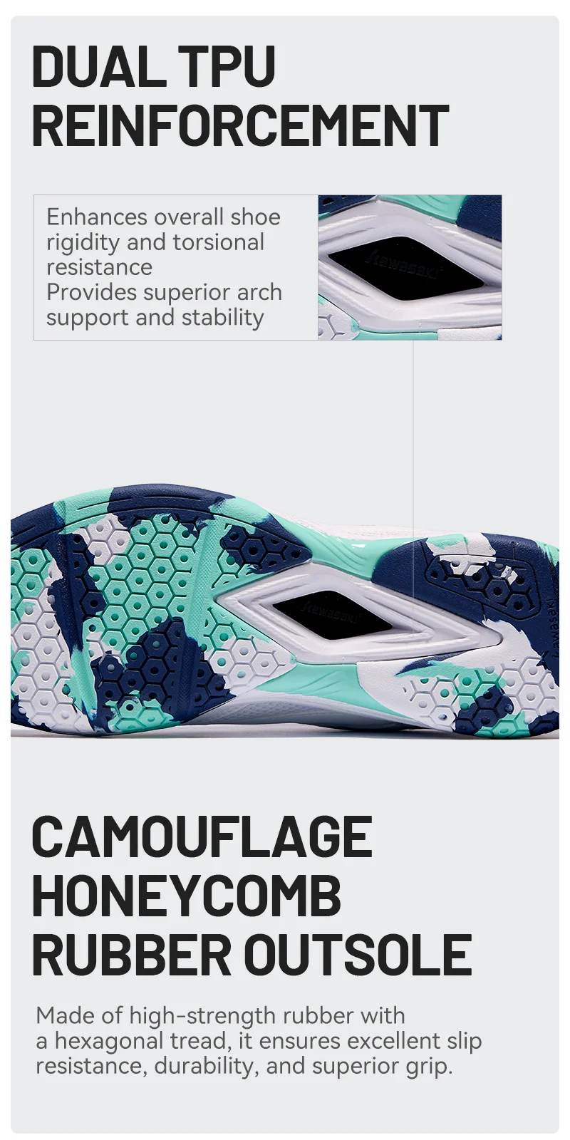 Kawasaki Mens Badminton Shoes Professional Sports Shoes for Women Breathable Indoor Court Sneakers K-086
