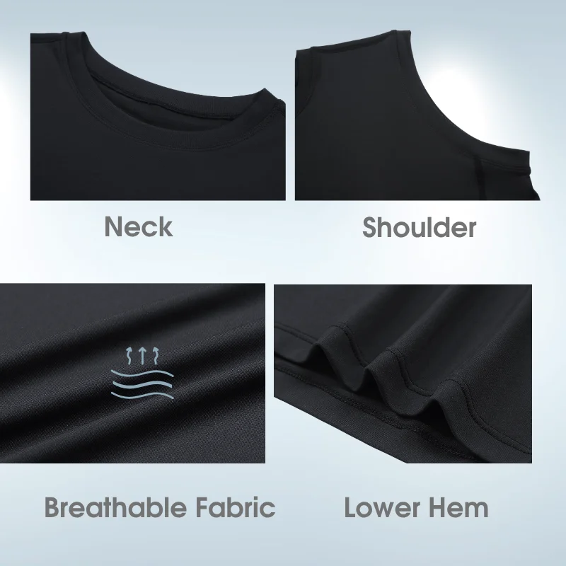 Men's Workout Vest Slim Fit Sleeveless Quick Dry Breathable Moisture Wicking Running Gym Training Fitness Tank Top