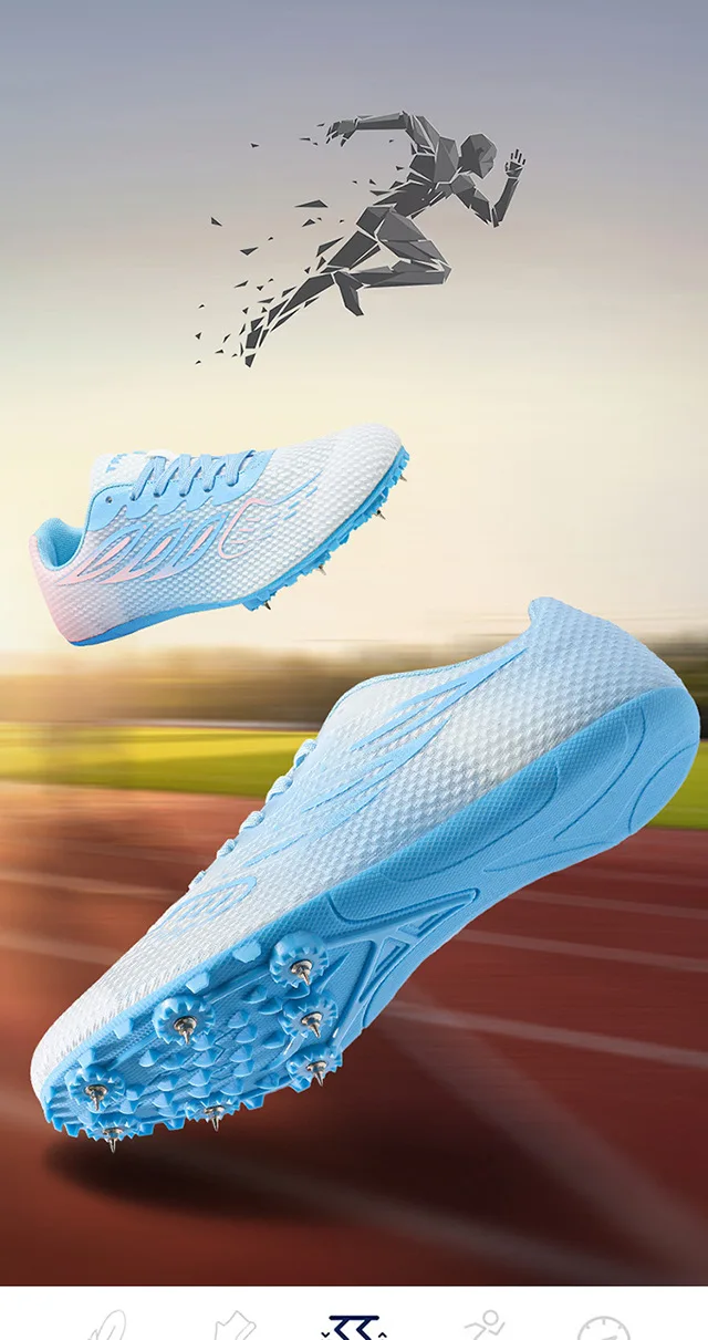 Track And Field Sprint Spikes Women Men Professional Lightweight Breathable Mesh Running Shoes For 100M 200M 400M Competition