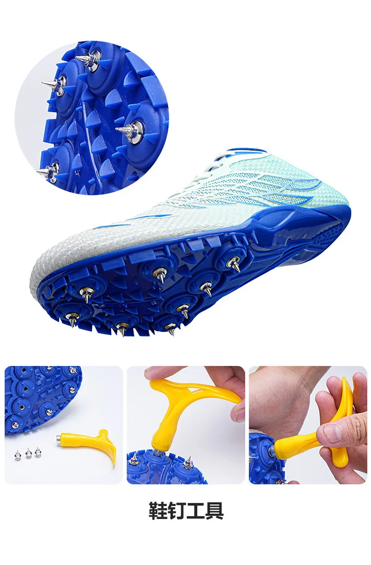 Track And Field Sprint Spikes Women Men Professional Lightweight Breathable Mesh Running Shoes For 100M 200M 400M Competition