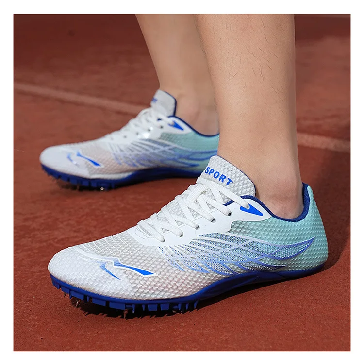Track And Field Sprint Spikes Women Men Professional Lightweight Breathable Mesh Running Shoes For 100M 200M 400M Competition