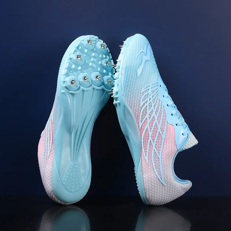 Track And Field Sprint Spikes Women Men Professional Lightweight Breathable Mesh Running Shoes For 100M 200M 400M Competition