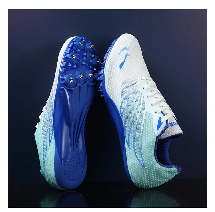 Track And Field Sprint Spikes Women Men Professional Lightweight Breathable Mesh Running Shoes For 100M 200M 400M Competition