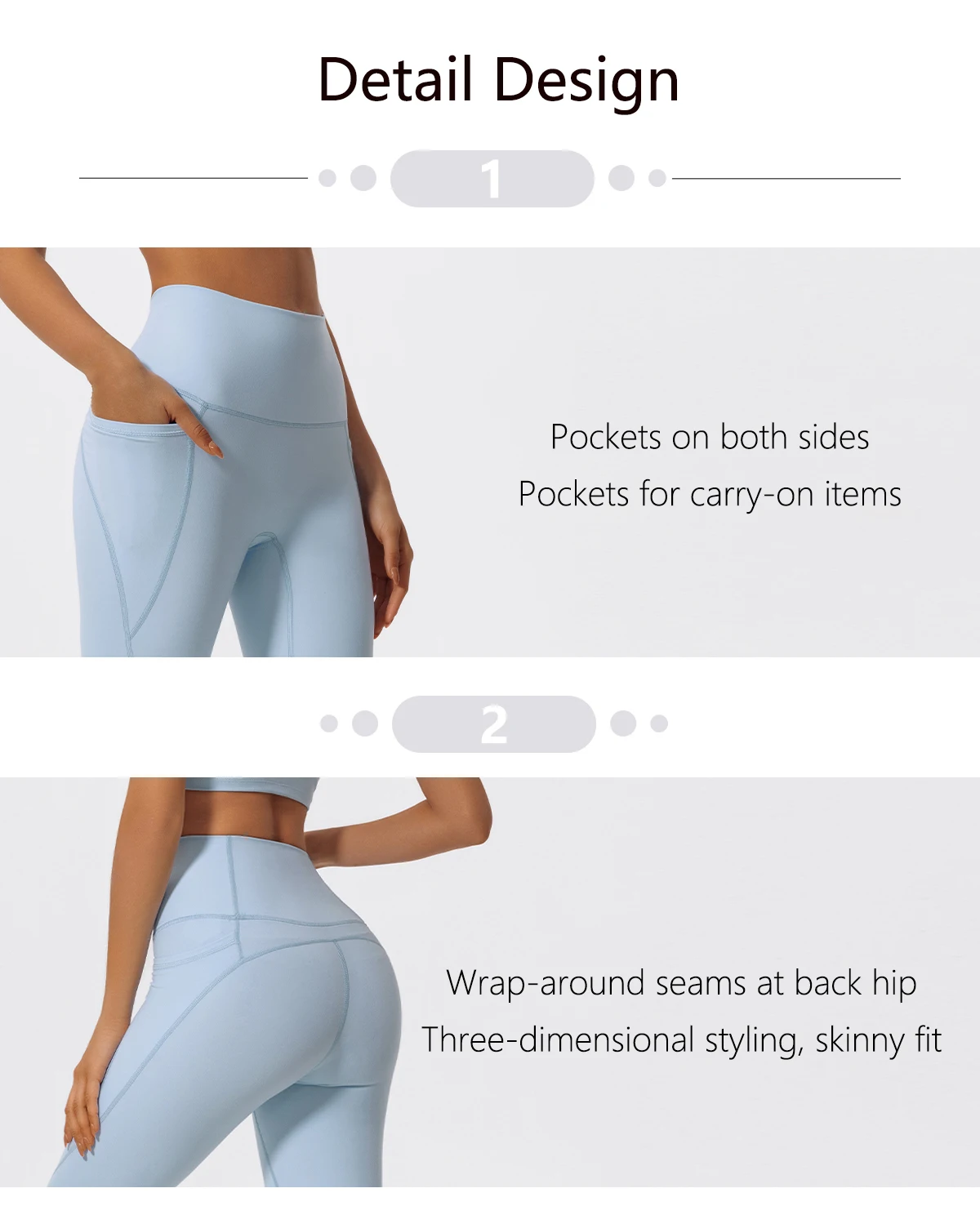 Hearuisavy Ultra-Soft Fabrics High Waist Gym Leggings Women Quick-Dry Pockets Workout Pants Yoga Pants Push Up Sports Tights