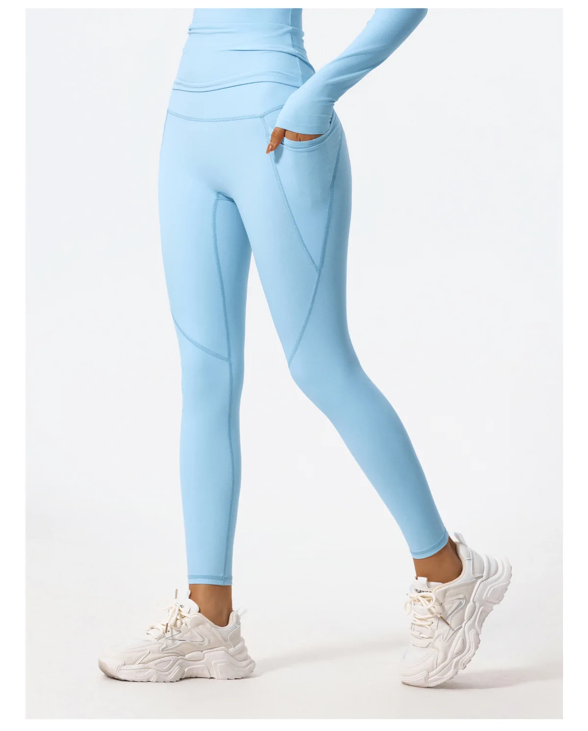 Hearuisavy Ultra-Soft Fabrics High Waist Gym Leggings Women Quick-Dry Pockets Workout Pants Yoga Pants Push Up Sports Tights
