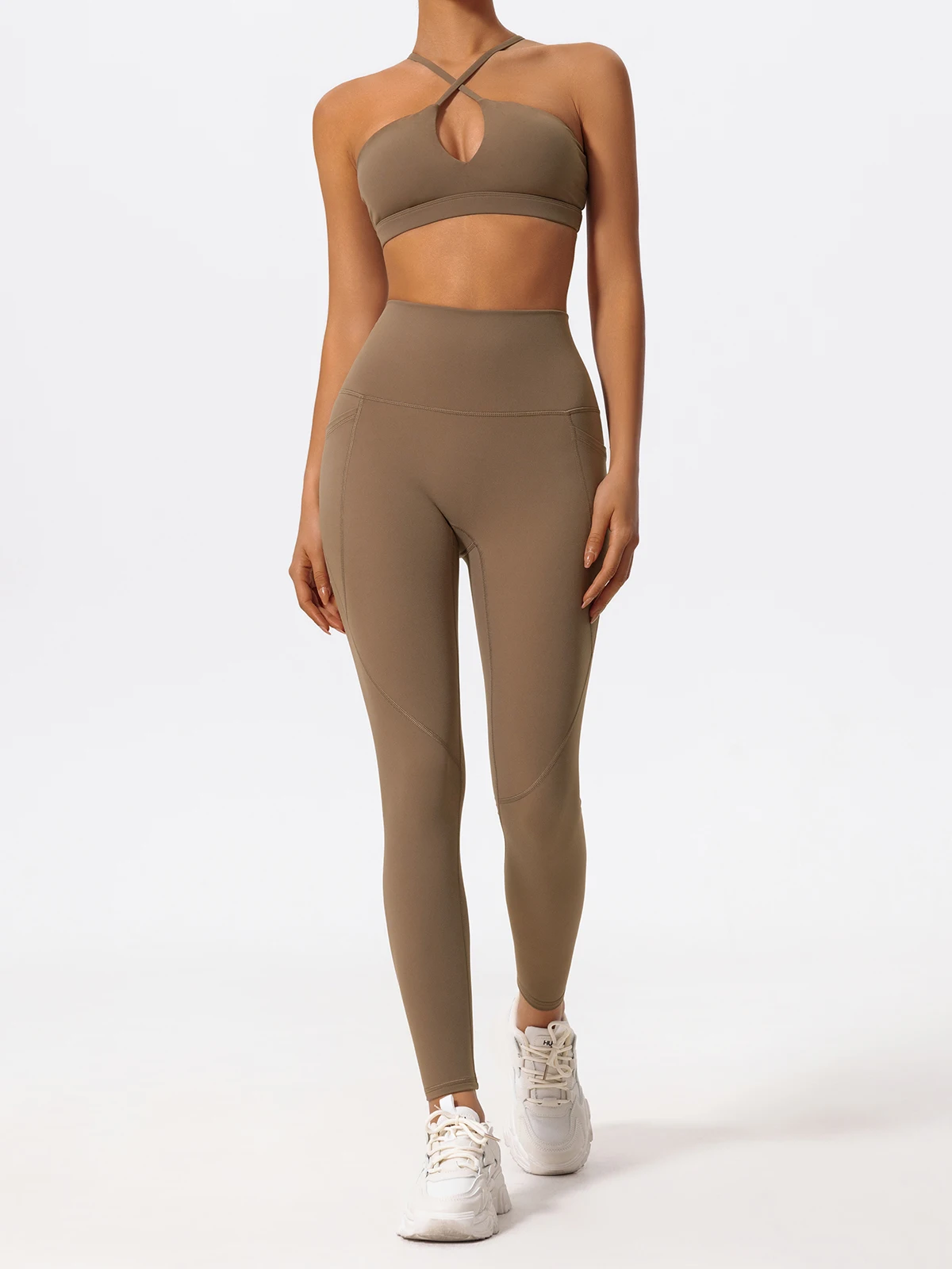 Hearuisavy Ultra-Soft Fabrics High Waist Gym Leggings Women Quick-Dry Pockets Workout Pants Yoga Pants Push Up Sports Tights