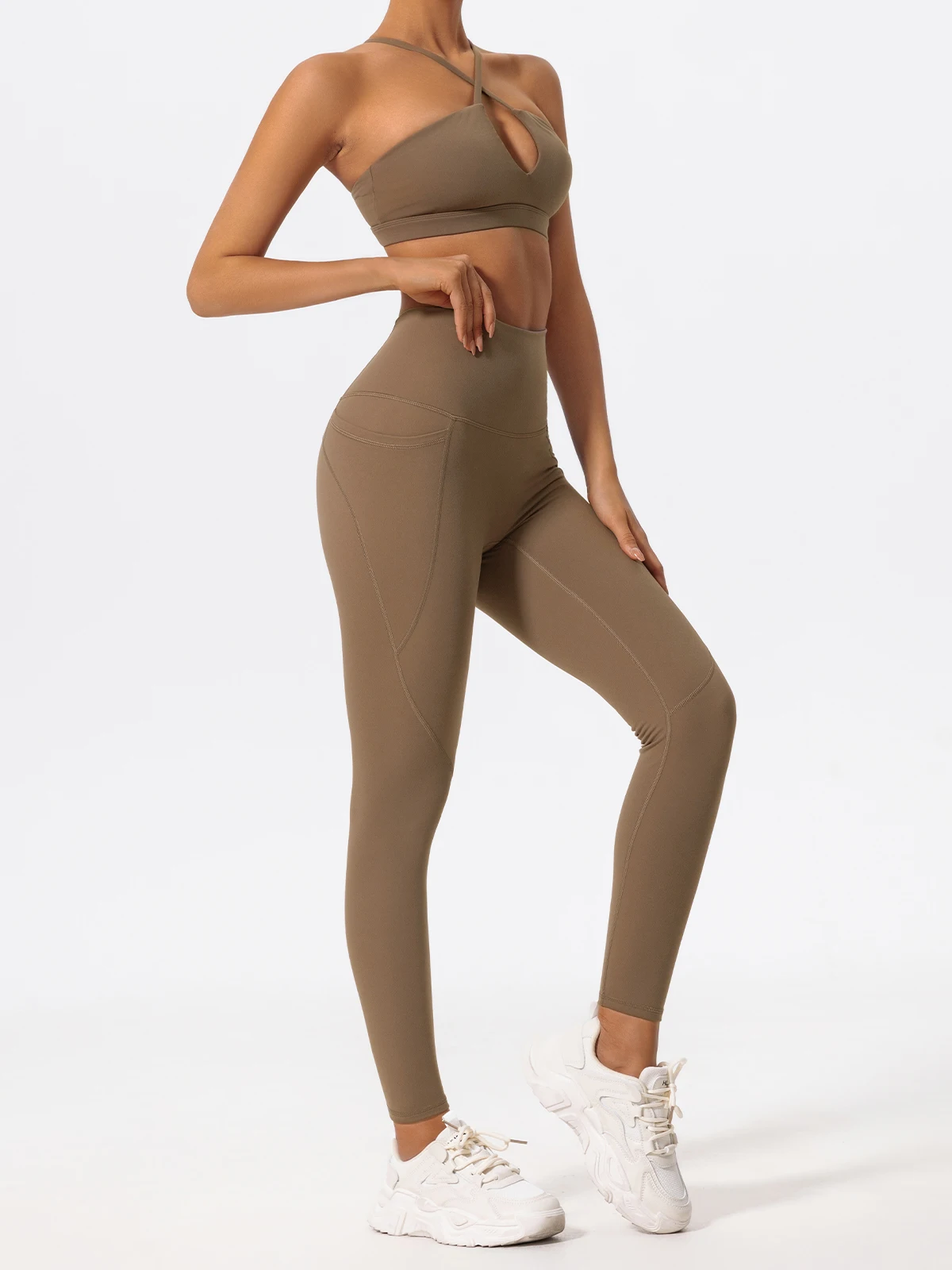 Hearuisavy Ultra-Soft Fabrics High Waist Gym Leggings Women Quick-Dry Pockets Workout Pants Yoga Pants Push Up Sports Tights