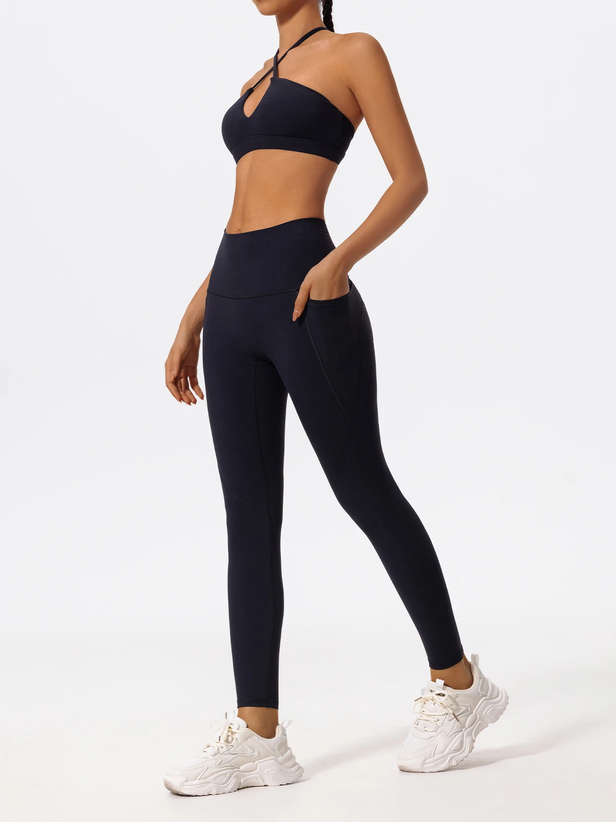 Hearuisavy Ultra-Soft Fabrics High Waist Gym Leggings Women Quick-Dry Pockets Workout Pants Yoga Pants Push Up Sports Tights