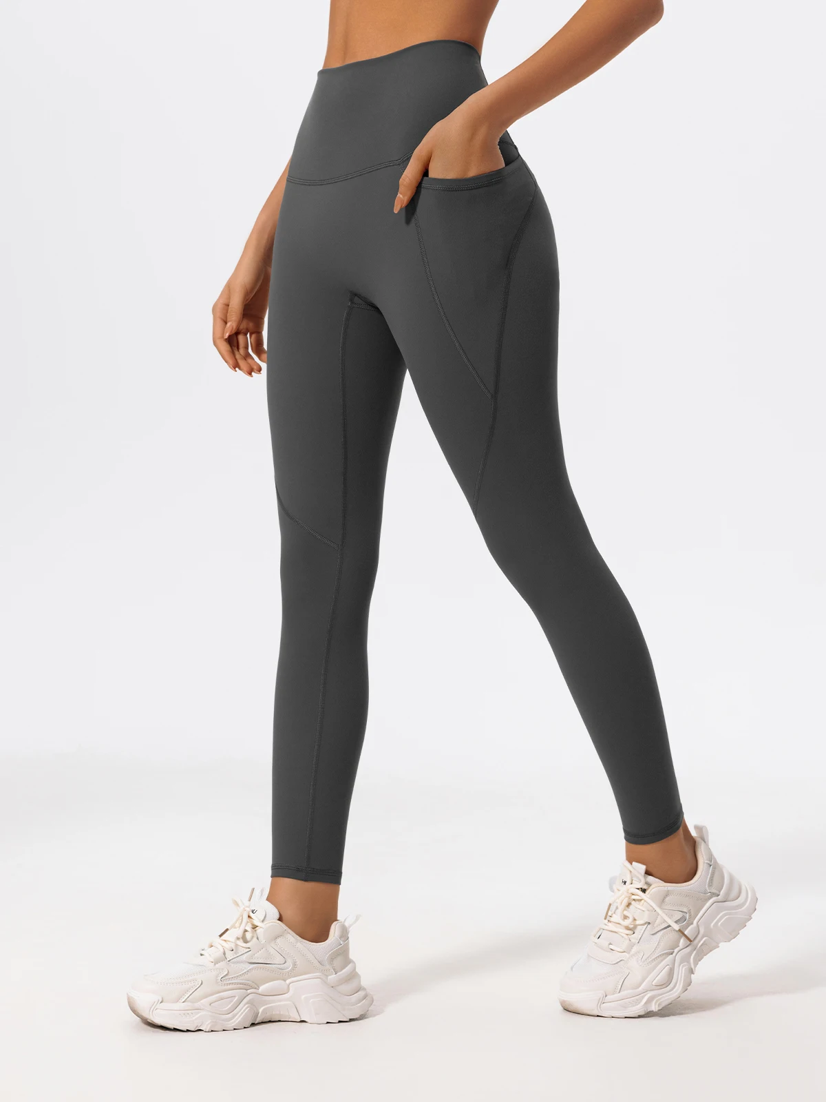 Hearuisavy Ultra-Soft Fabrics High Waist Gym Leggings Women Quick-Dry Pockets Workout Pants Yoga Pants Push Up Sports Tights