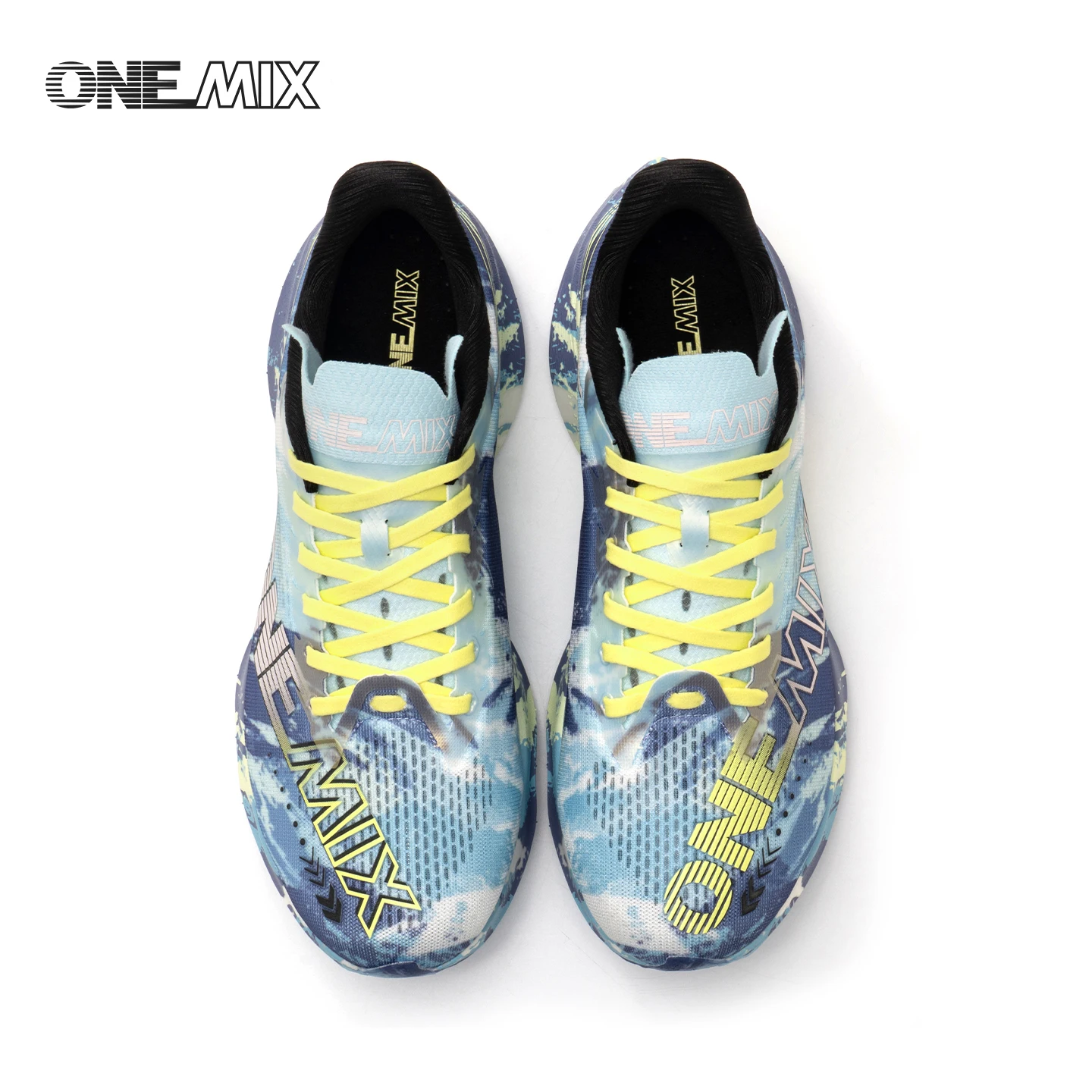 ONEMIX New Nylon Carbon Board Marathon Running Racing Shoes Shock-relief Professional Stable Support Ultra-light Rebound Sneaker