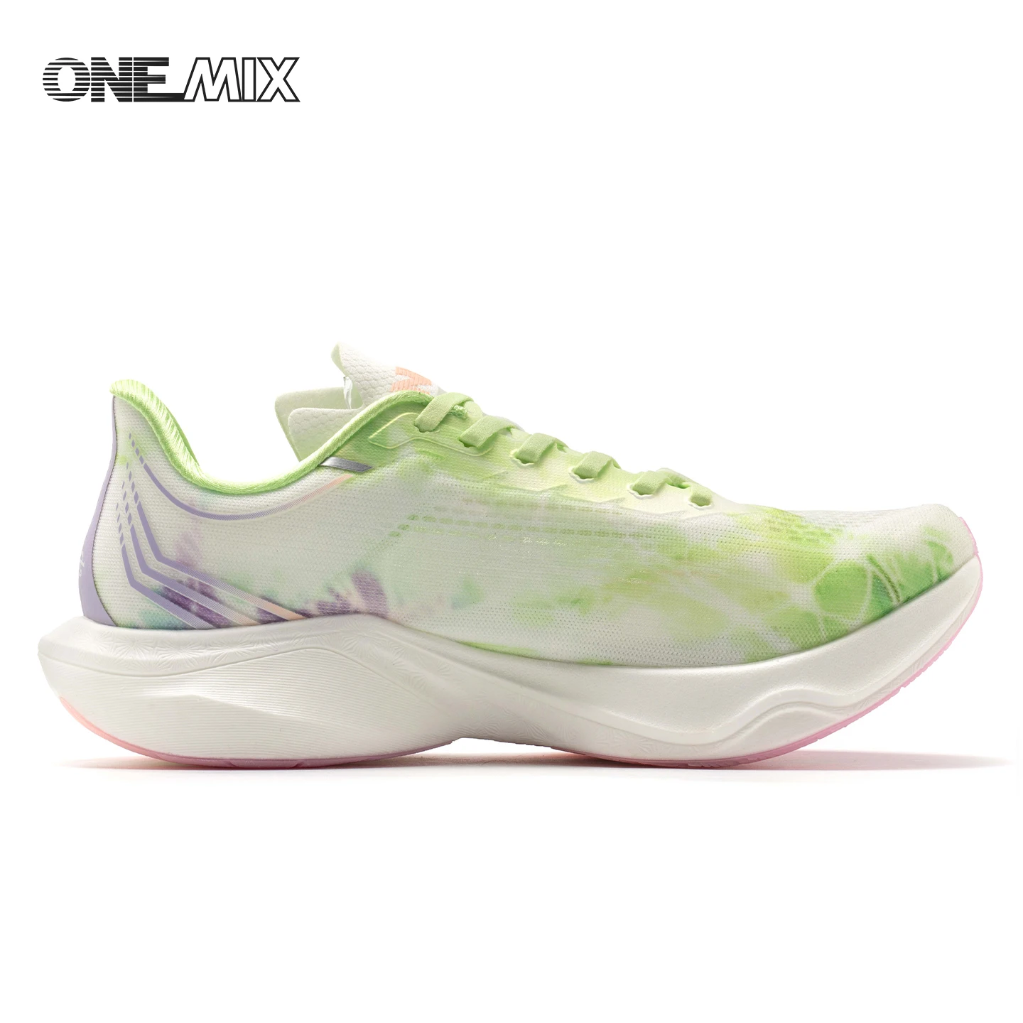 ONEMIX New Nylon Carbon Board Marathon Running Racing Shoes Shock-relief Professional Stable Support Ultra-light Rebound Sneaker