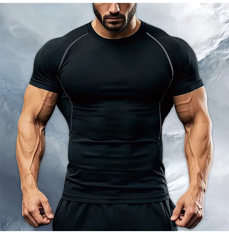 2025 New sports running set, running, fitness and cycling, breathable, sweat-wicking, quick-drying and highly elastic