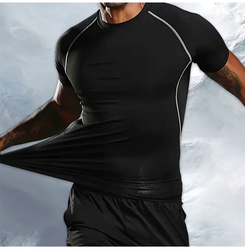 2025 New sports running set, running, fitness and cycling, breathable, sweat-wicking, quick-drying and highly elastic