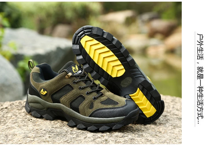 36-48 Outdoor Sports Off road Shoes Autumn Winter Couple Mountaineering Footwear Thick Sole Wear Resistant, Non slip Sneaker
