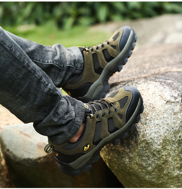 36-48 Outdoor Sports Off road Shoes Autumn Winter Couple Mountaineering Footwear Thick Sole Wear Resistant, Non slip Sneaker