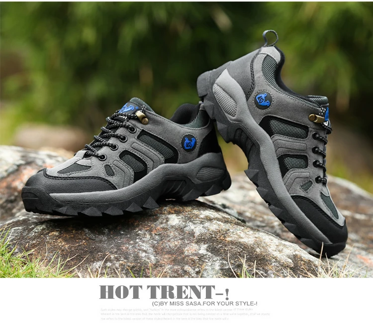 36-48 Outdoor Sports Off road Shoes Autumn Winter Couple Mountaineering Footwear Thick Sole Wear Resistant, Non slip Sneaker