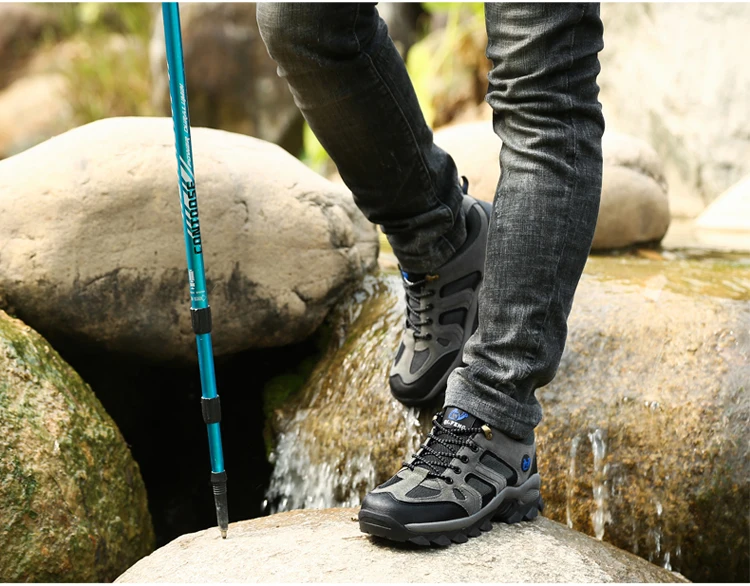 36-48 Outdoor Sports Off road Shoes Autumn Winter Couple Mountaineering Footwear Thick Sole Wear Resistant, Non slip Sneaker