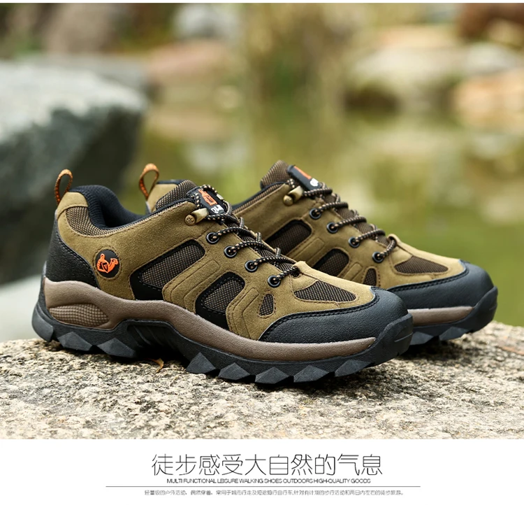 36-48 Outdoor Sports Off road Shoes Autumn Winter Couple Mountaineering Footwear Thick Sole Wear Resistant, Non slip Sneaker