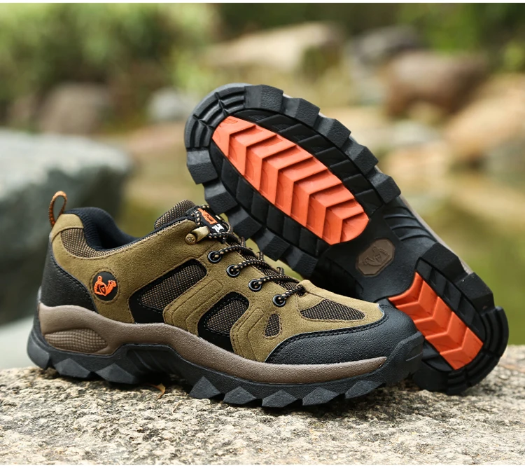 36-48 Outdoor Sports Off road Shoes Autumn Winter Couple Mountaineering Footwear Thick Sole Wear Resistant, Non slip Sneaker