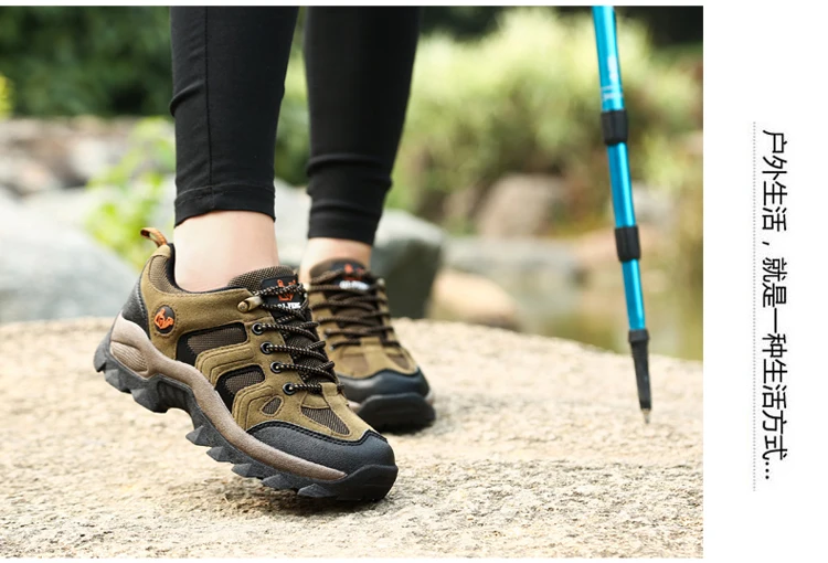 36-48 Outdoor Sports Off road Shoes Autumn Winter Couple Mountaineering Footwear Thick Sole Wear Resistant, Non slip Sneaker