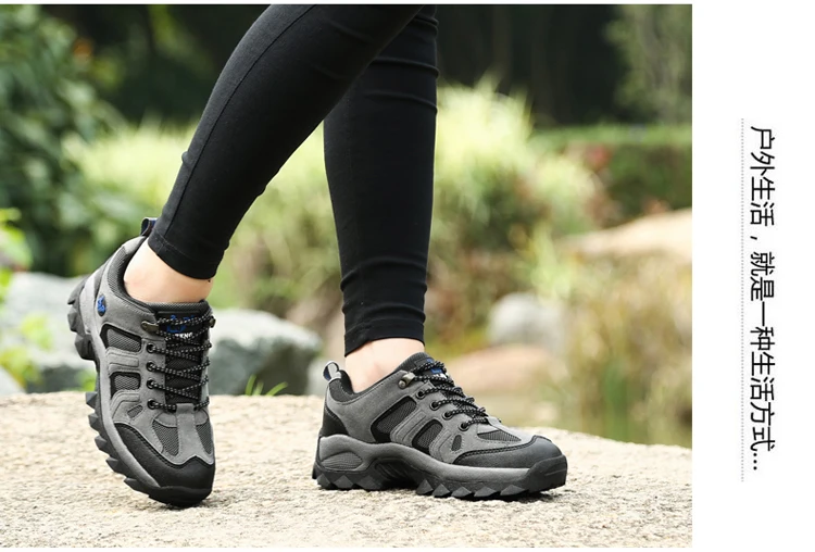 36-48 Outdoor Sports Off road Shoes Autumn Winter Couple Mountaineering Footwear Thick Sole Wear Resistant, Non slip Sneaker