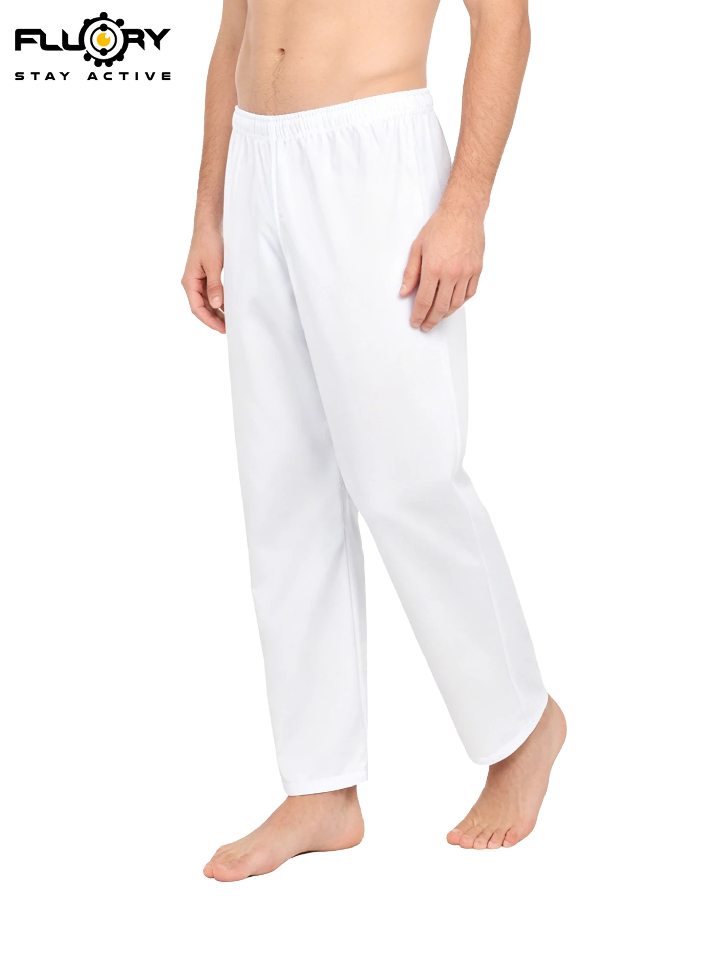 100-190 Universal Karate Clothes Taekwondo Pants Elastic Belt Drawstring Martial Arts Jujutsu White Karate Clothes Pants