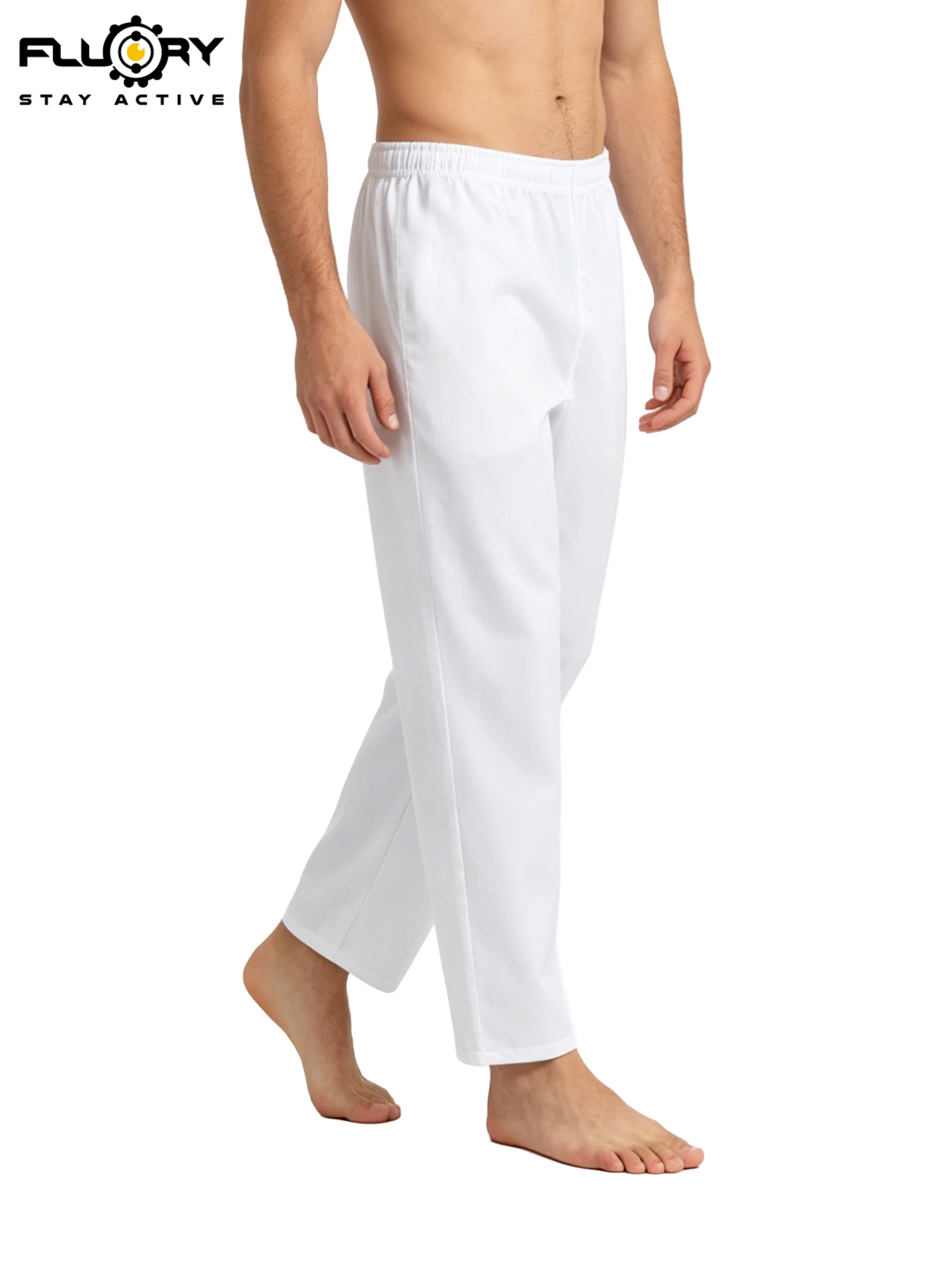 100-190 Universal Karate Clothes Taekwondo Pants Elastic Belt Drawstring Martial Arts Jujutsu White Karate Clothes Pants