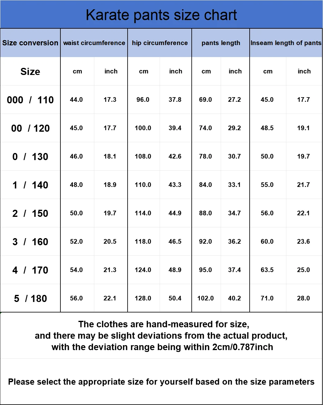 100-190 Universal Karate Clothes Taekwondo Pants Elastic Belt Drawstring Martial Arts Jujutsu White Karate Clothes Pants