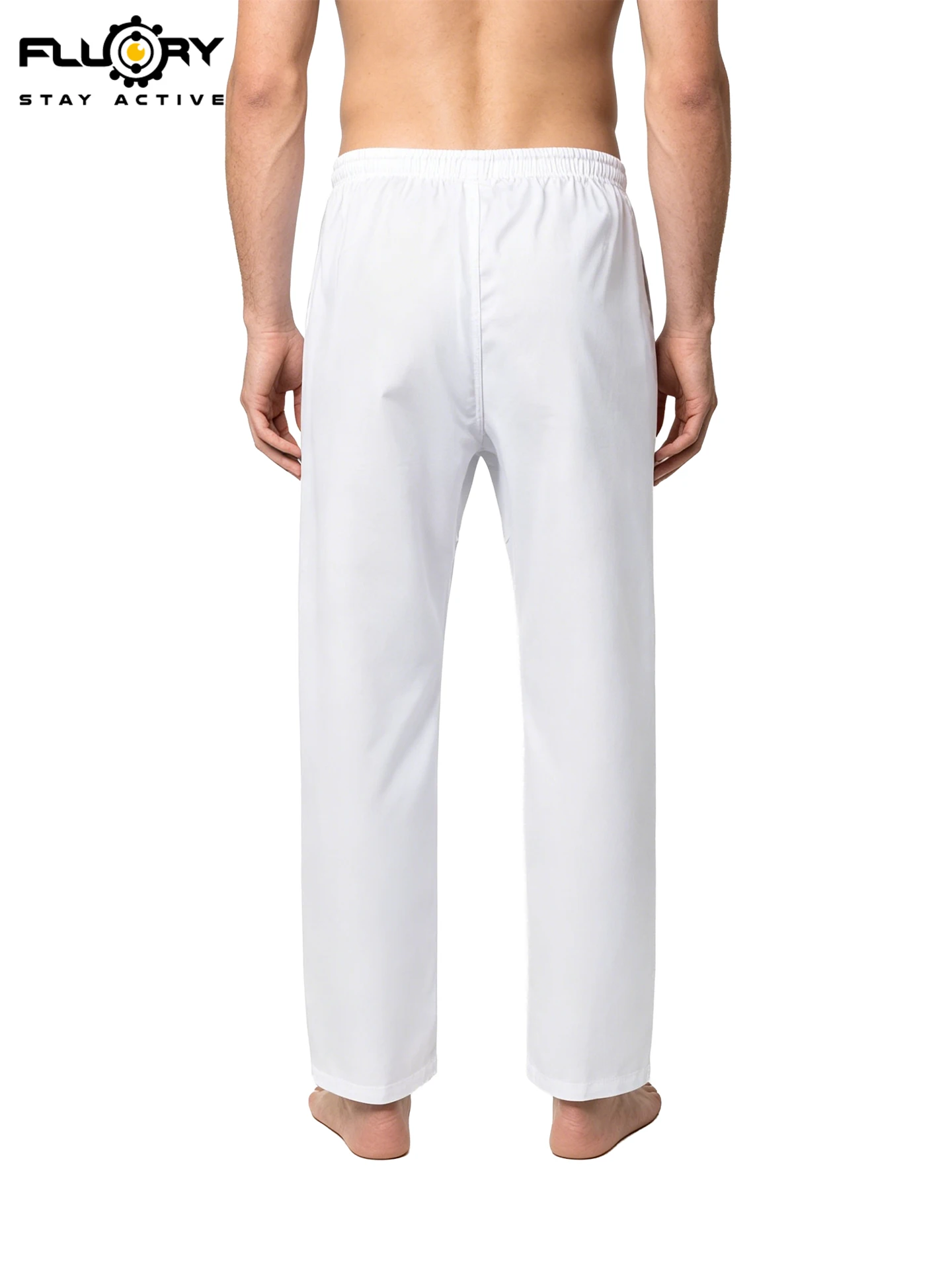 100-190 Universal Karate Clothes Taekwondo Pants Elastic Belt Drawstring Martial Arts Jujutsu White Karate Clothes Pants
