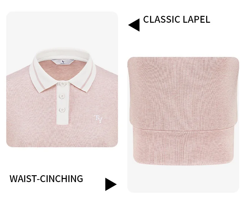 TTYGJ New Summer Women Sweaters T-Shirts Short Sleeve POLO Collar Knit Wears Female Slim Tops Classical Golf Clothing