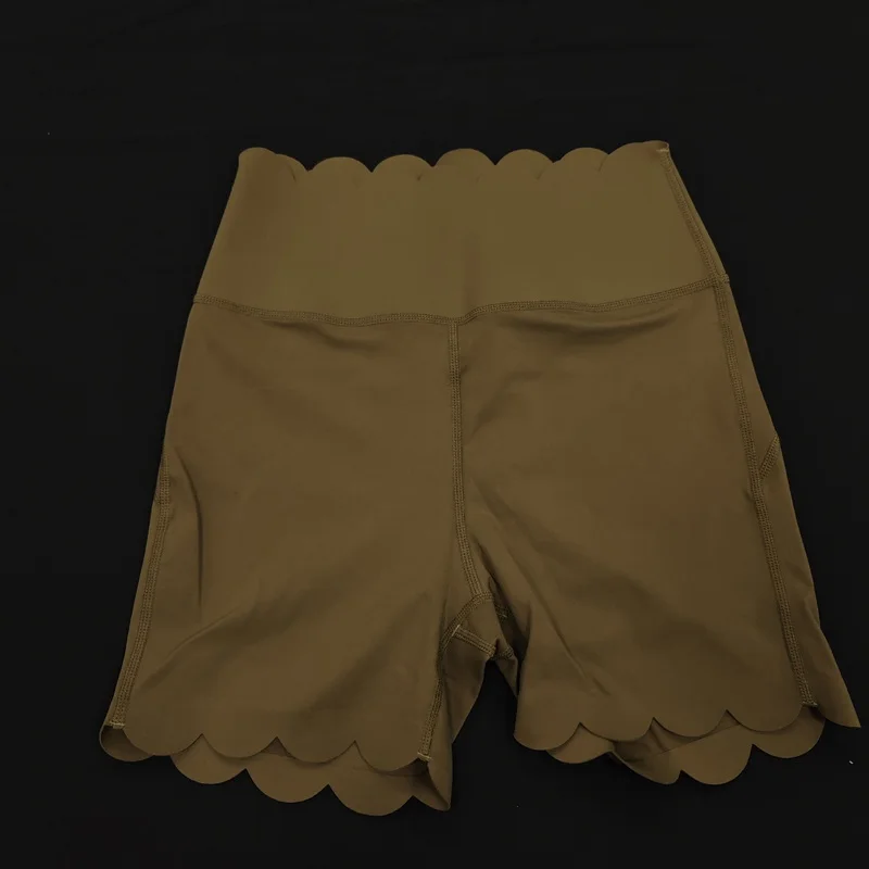 High Waist Yoga Shorts Women Wavy Hip Lift Gym Fitness Running Shorts Workout Clothes Quick-drying Biker Sports Shorts Leggings
