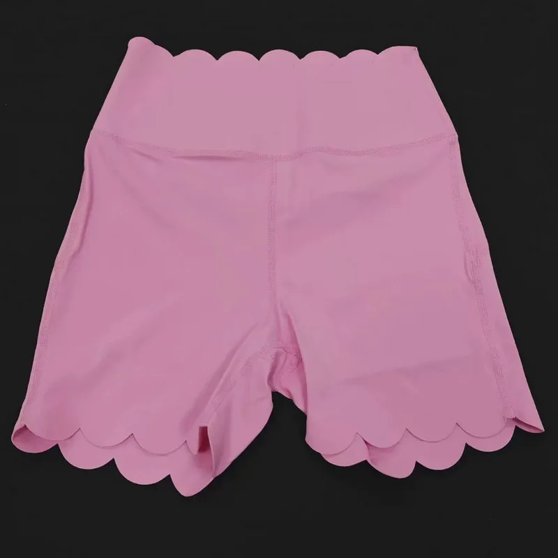 High Waist Yoga Shorts Women Wavy Hip Lift Gym Fitness Running Shorts Workout Clothes Quick-drying Biker Sports Shorts Leggings